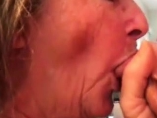 Granny Makes Handjob For Eat Sperm 02