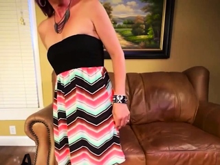 Purple-haired granny plays with dick at casting